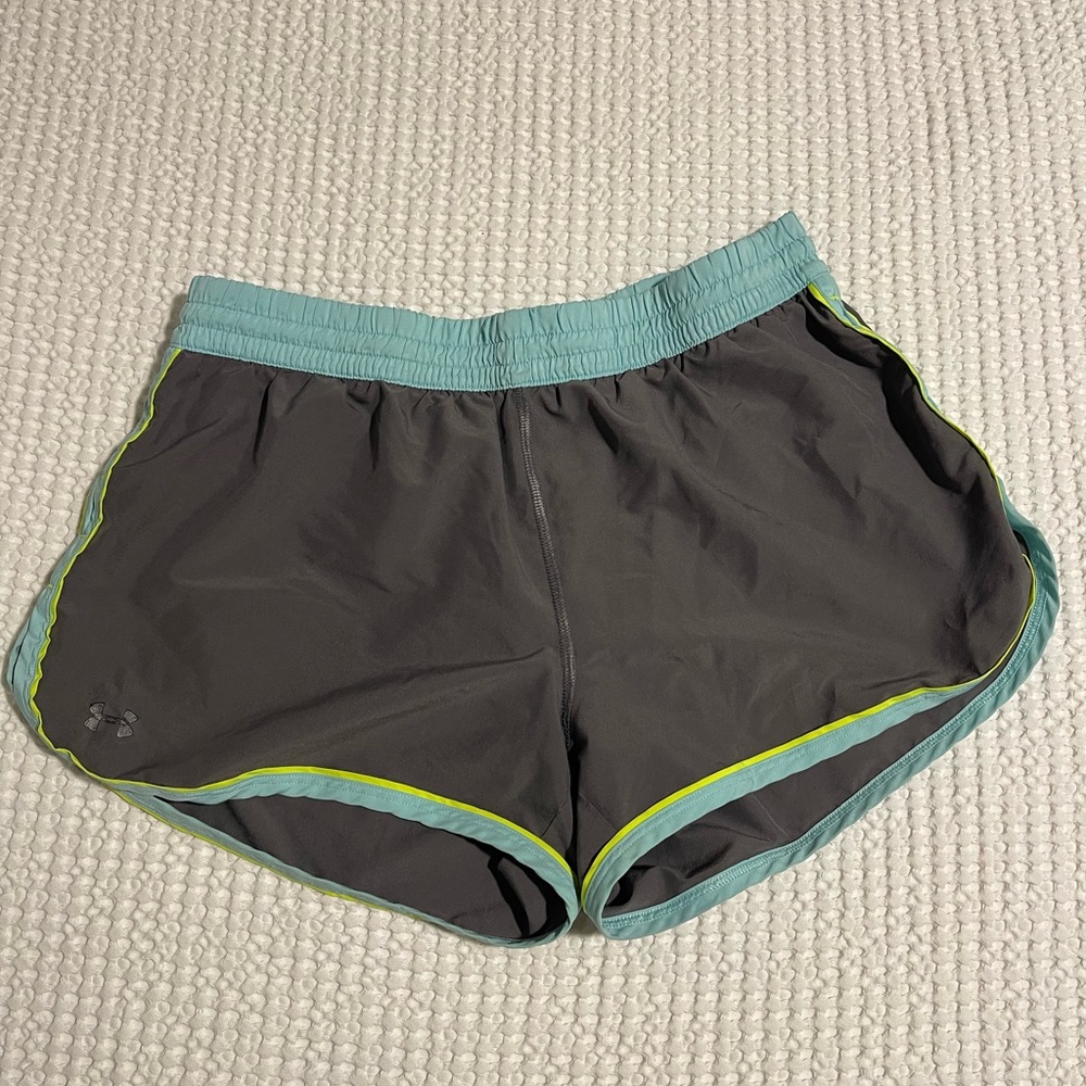 Under Armour Gray and Light Blue Athletic Shorts